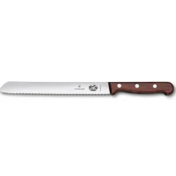 Wood bread knife 21 cm, Stainless steel-maple