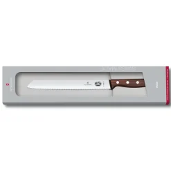 Wood bread knife 21 cm, Stainless steel-maple