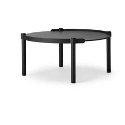 Woody table Ø80 cm, Black stained oak