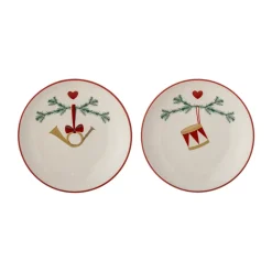 Yule plate Ø16 cm 2-pack, White