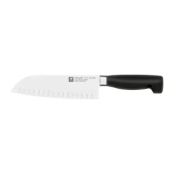 Zwilling Four Star Santoku knife 18 cm, Black-stainless steel