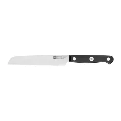 Zwilling Gourmet serrated utility knife 13 cm, Black-stainless steel