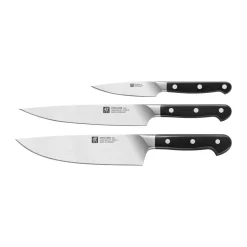 Zwilling Pro knife set 3 pieces, Black-stainless steel