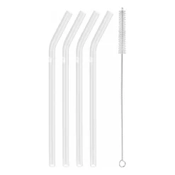 Zwilling Sorrento straws with bend 4-pack, Clear
