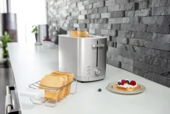 Zwilling toaster with bread warmer 2 short slots, Silver